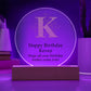 Happy Birthday Keven v01 - Circle Acrylic Plaque
