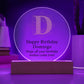 Happy Birthday Domingo v01 - Circle Acrylic Plaque