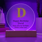 Happy Birthday David v01 - Circle Acrylic Plaque