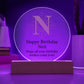 Happy Birthday Neil v01 - Circle Acrylic Plaque