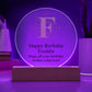 Happy Birthday Freddie v01 - Circle Acrylic Plaque