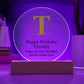 Happy Birthday Timothy v01 - Circle Acrylic Plaque
