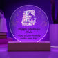 Happy Birthday Leslie v01 - Circle Acrylic Plaque
