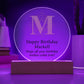 Happy Birthday Markell v01 - Circle Acrylic Plaque
