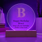 Happy Birthday Bruce v01 - Circle Acrylic Plaque