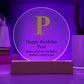Happy Birthday Paul v01 - Circle Acrylic Plaque