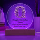Happy Birthday Qiana v02 - Circle Acrylic Plaque