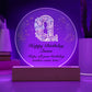 Happy Birthday Qiana v01 - Circle Acrylic Plaque