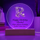Happy Birthday Rachal v02 - Circle Acrylic Plaque
