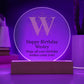Happy Birthday Wesley v01 - Circle Acrylic Plaque