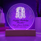 Happy Birthday Heather v01 - Circle Acrylic Plaque