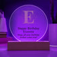 Happy Birthday Everette v01 - Circle Acrylic Plaque
