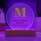 Happy Birthday Matthew v01 - Circle Acrylic Plaque