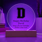 Happy Birthday David v02 - Circle Acrylic Plaque