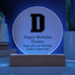 Happy Birthday Dennis v02 - Circle Acrylic Plaque