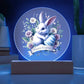 Happy Easter Bunny Sign 11 - Circle Acrylic Plaque