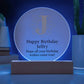Happy Birthday Jeffry v01 - Circle Acrylic Plaque
