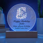 Happy Birthday Leslie v01 - Circle Acrylic Plaque