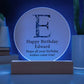 Happy Birthday Edward v03 - Circle Acrylic Plaque