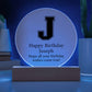 Happy Birthday Joseph v02 - Circle Acrylic Plaque