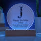 Happy Birthday John v03 - Circle Acrylic Plaque