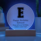 Happy Birthday Edward v02 - Circle Acrylic Plaque