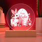 Happy Easter Bunny Sign 05 - Circle Acrylic Plaque