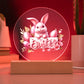 Happy Easter Bunny Sign 09 - Circle Acrylic Plaque