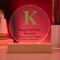 Happy Birthday Kenneth v01 - Circle Acrylic Plaque