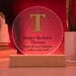 Happy Birthday Thomas v01 - Circle Acrylic Plaque
