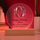 Happy Birthday Olivia v02 - Circle Acrylic Plaque