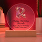 Happy Birthday Rozella v02 - Circle Acrylic Plaque