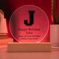 Happy Birthday John v02 - Circle Acrylic Plaque