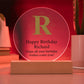 Happy Birthday Richard v01 - Circle Acrylic Plaque