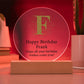 Happy Birthday Frank v01 - Circle Acrylic Plaque