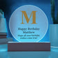 Happy Birthday Matthew v01 - Circle Acrylic Plaque