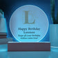 Happy Birthday Lorenzo v01 - Circle Acrylic Plaque