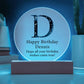 Happy Birthday Dennis v03 - Circle Acrylic Plaque