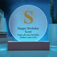 Happy Birthday Scott v01 - Circle Acrylic Plaque