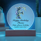 Happy Birthday Florine v02 - Circle Acrylic Plaque
