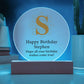 Happy Birthday Stephen v01 - Circle Acrylic Plaque