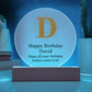 Happy Birthday David v01 - Circle Acrylic Plaque