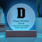 Happy Birthday David v02 - Circle Acrylic Plaque