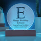 Happy Birthday Edward v03 - Circle Acrylic Plaque