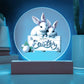 Happy Easter Bunny Sign 12 - Circle Acrylic Plaque