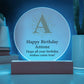 Happy Birthday Antone v01 - Circle Acrylic Plaque