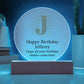 Happy Birthday Jefferey v01 - Circle Acrylic Plaque