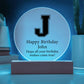 Happy Birthday John v02 - Circle Acrylic Plaque