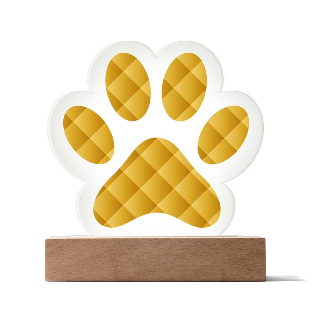 Abstract Luxury Pattern 011 - Paw Print Acrylic Plaque