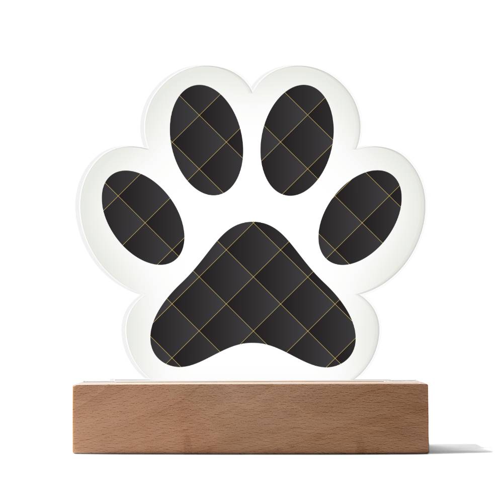Abstract Luxury Pattern 007 - Paw Print Acrylic Plaque